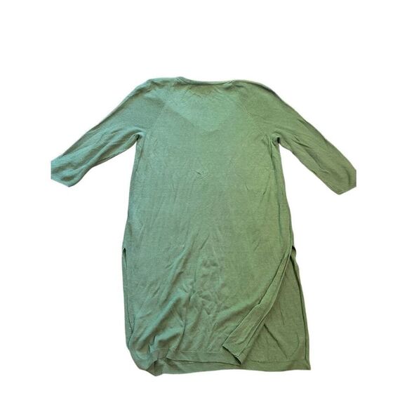 J. Jill Linen Blend Tunic Top V Neck Beach Green Women's Medium - Picture 2 of 5
